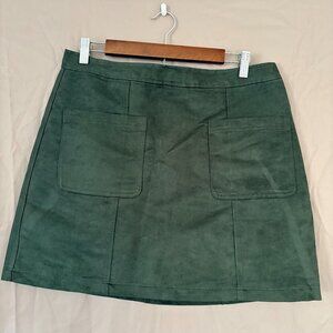 Old Navy Womens Feaux Suede Mini Skirt Size 12 Festival Preppy
